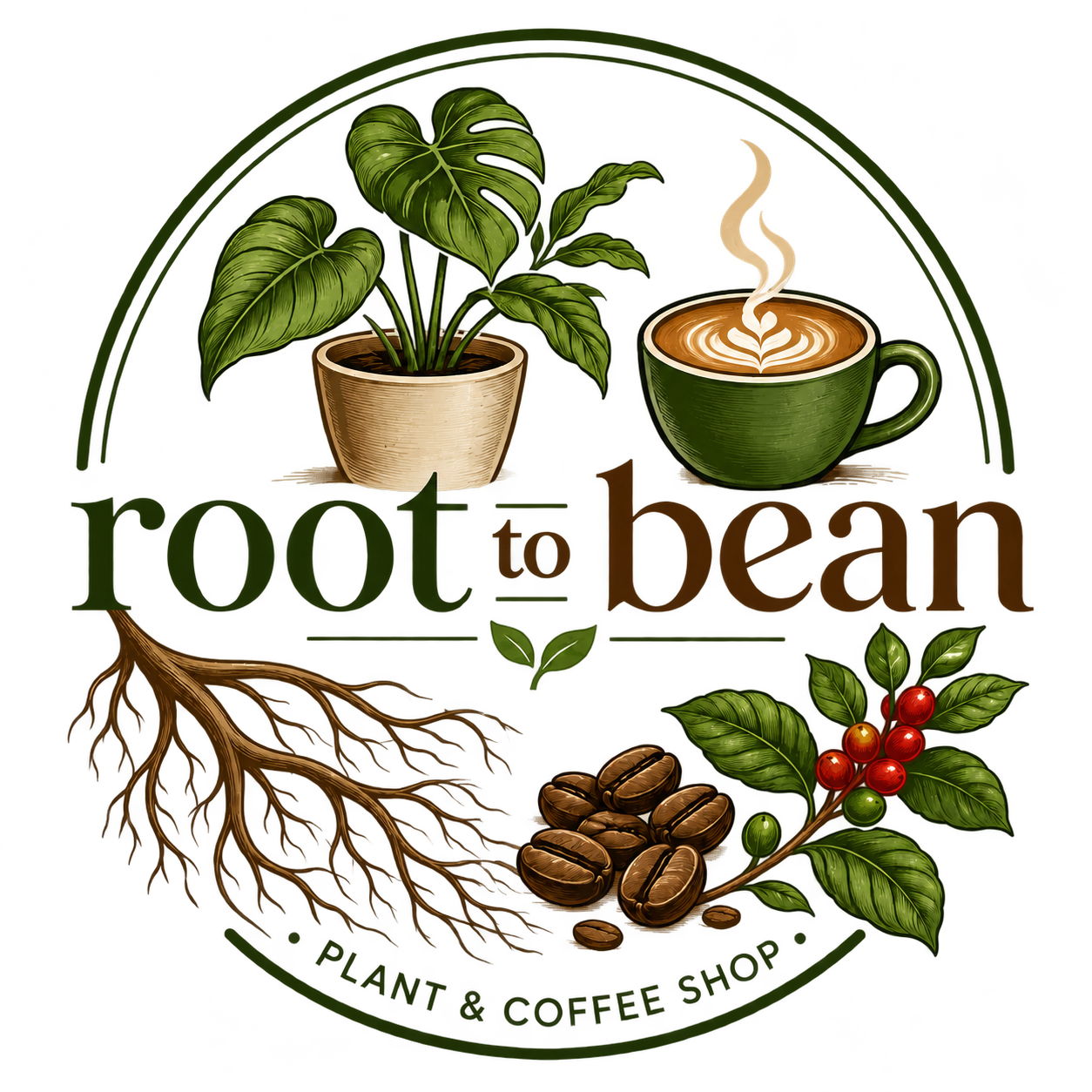 Root to Bean logo
